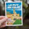 affiche-poster-auvergne-le-puy-en-velay-2-vintage-flatdesign-design-decoration-maison-carte-postale