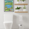 affiche-poster-auvergne-puy-de-dome-lac-de-cournon-vintage-flatdesign-design-decoration-maison-toilette