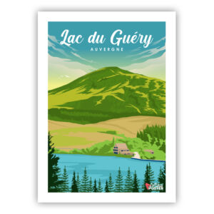Affiche retro lac guéry auvergne