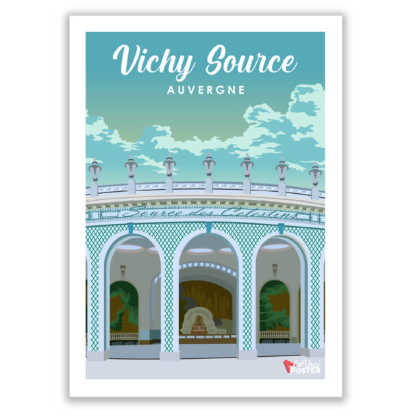 Vichy affiche poster retro vintage
